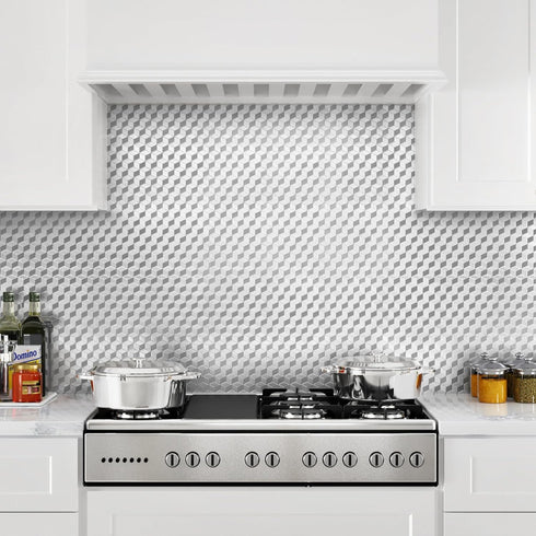 WESTICK Stainless Steel Contact Paper 80”x15.75” Oil Proof Stainless Steel Wallpaper Peel and Stick Kitchen Wallpaper Heat Resistant Silver Contac...